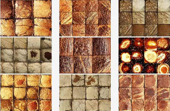 Необычные материалы в интерьере. Мозаика из кокоса